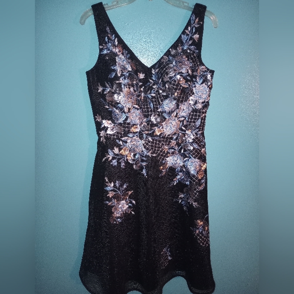 Gia Franco Black Dress Size 12 Style 12918
